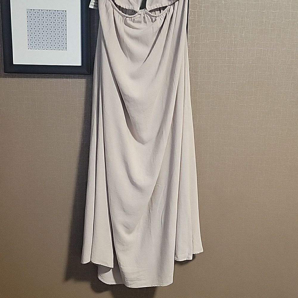 Bumpsuit Cut Out Linen Blend Dress - Picture 7 of 14